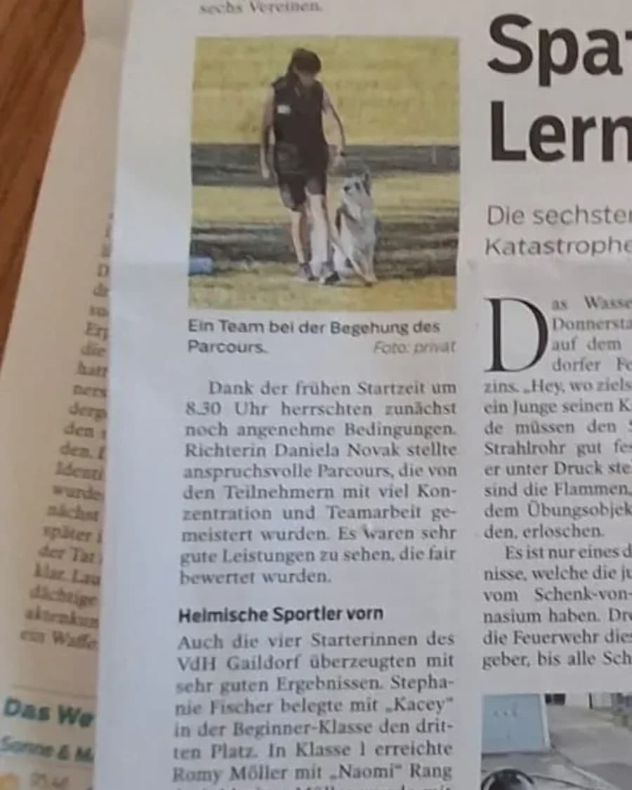 Eowyn und ich waren in der Zeitung! Titelbild